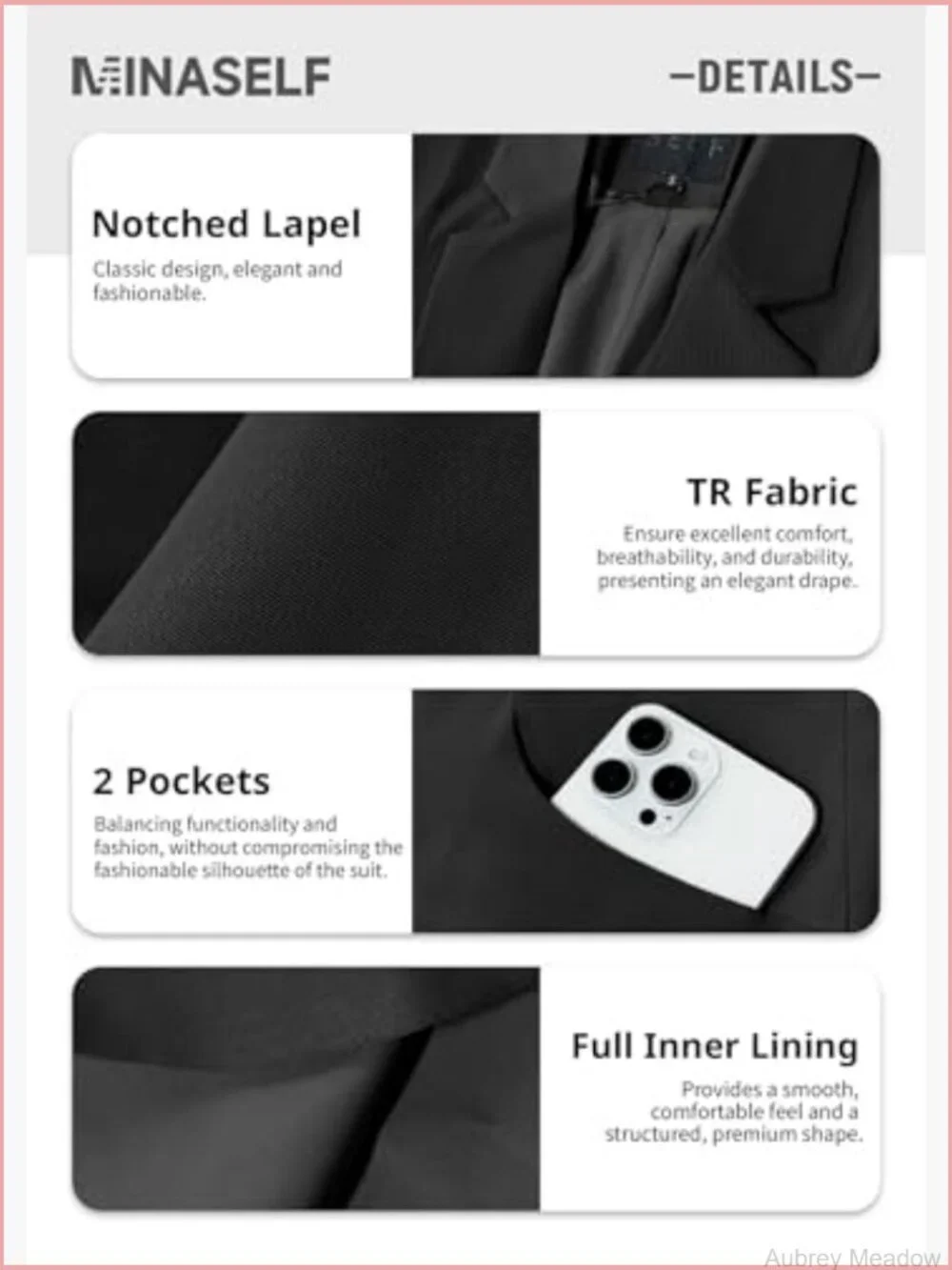Casual Open Front Blazer Jacket - Lightweight Fully Lined Work Office Suit with